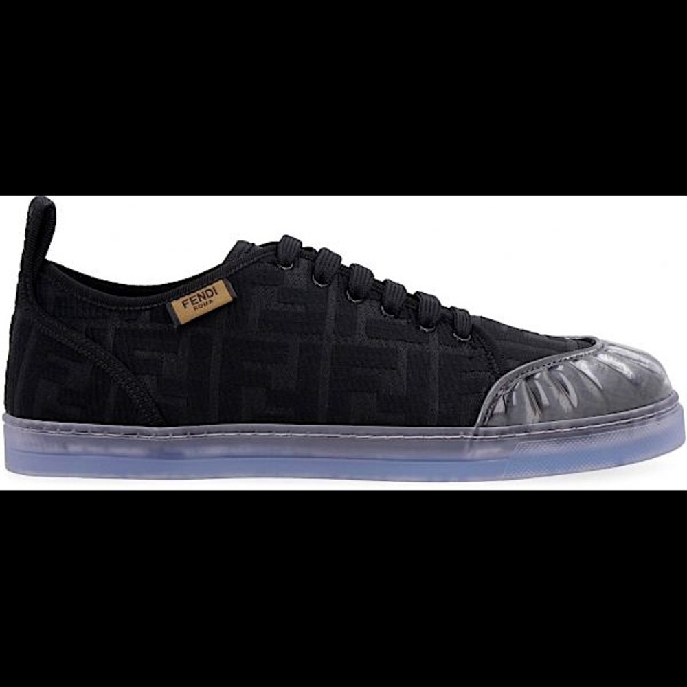 NWT Fendi Promenade Rubber Toed Fabric Sneakers